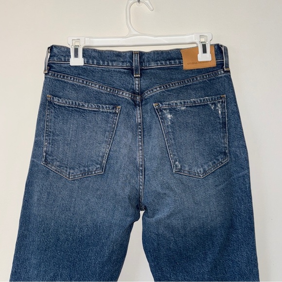Citizens of Humanity Daphne Crop Medium Wash Distressed High Waist Jeans 27 - Picture 8 of 11